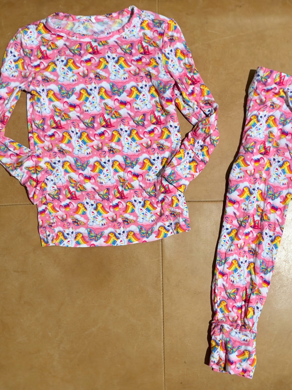 Posh Peanut Viscose Bamboo Lisa Frank Angel Kitty Pajamas 3t-4T
